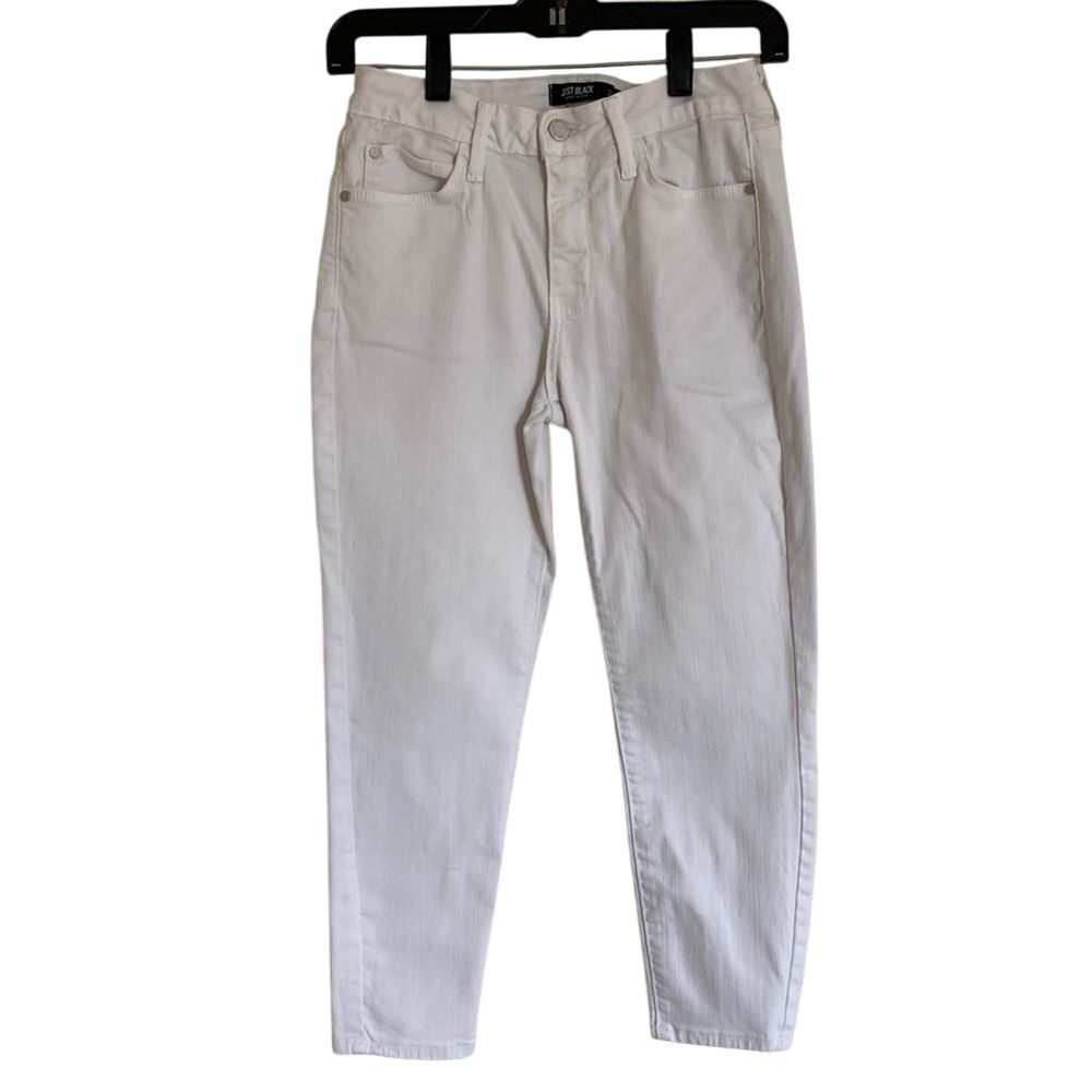 Just Black‎ Straight Leg White Jeans Made In USA Size 26P
